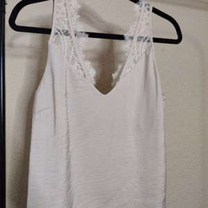 H&M Satin and Lace Sleeveless Blouse